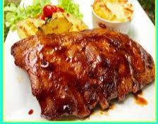 สเต็กซี่โครงย่างพริกไทยดำ/บาร์บีคิว