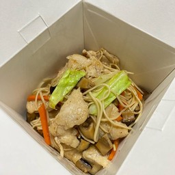 หมี่ฮ่องกง (หมูชิ้น) ผัดผักรวม