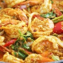 กับ/กุ้งผัดผงกะหรี่