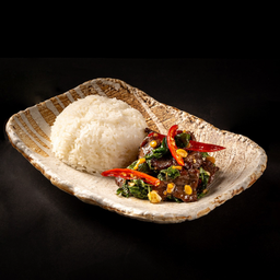 ข้าวเนื้อเต้าซี่/Sirlion With Chinese Bean Paste