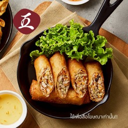 ปอเปี๊ยะทอดทรงเครื่อง-ไส้ผัก