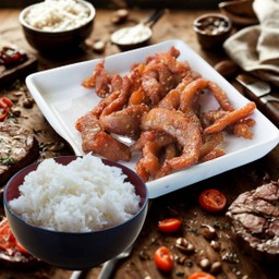 ข้าวหมูแดดเดียว