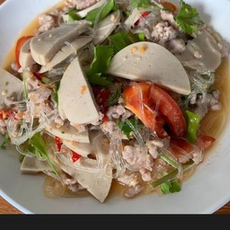 ยําวุ้นเส้นหมูยอหมูสับ