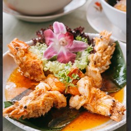 กุ้งแม่น้ำทอดเกลือ