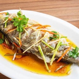 ปลากระพงนึ่งซีอิ้ว