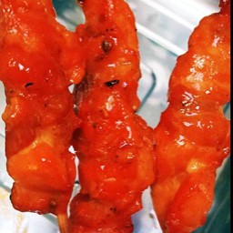 ไก่เเดง 10 ไม้แถมข้าวเหนียว1ห่อ