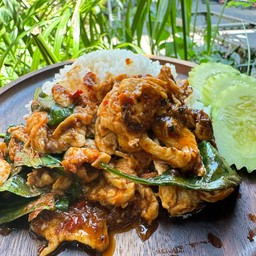 พริกแกงไก่ราดข้าว