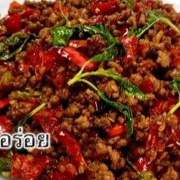 กระเพราเนื้อเป็นกับข้าว