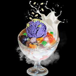 Halo Halo Special (with Ube Gelato)  (นมเกล็ดหิมะรวมมิตร ไอติมมันม่วง)