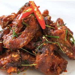 ข้าว - ฉู่ฉี่ปลาดุกทอดกรอบ