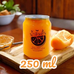 น้ำส้มคั้น ผสมเนื้อส้ม 250 ml.