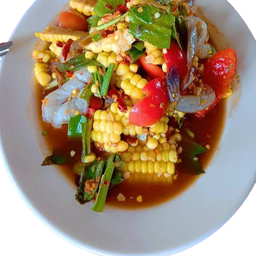 ตำข้าวโพดกุ้งสดปลาร้า