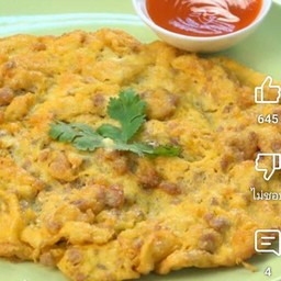 ข้าวไข่เจียวเนื้อสับ ฟรีน้ำซุป