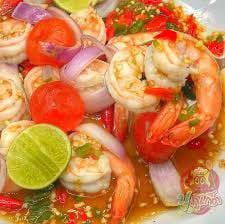 เหลาไข่แดงเค็มกุ้งสด/สุก