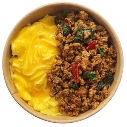 ข้าวกะเพราหมูสับ+ไข่ข้น