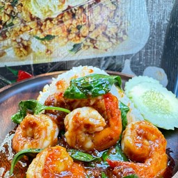 พริกแกงกุ้งราดข้าว