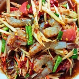 ส้มตำนายหนึ่ง ตลาดนัดทางรถไฟบางพระ ล็อค i22