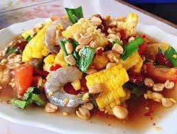 ตำข้าวโพดกุ้งสด/กุ้งสุก