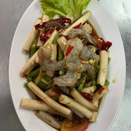 ตำไหลบัวกุ้งสด