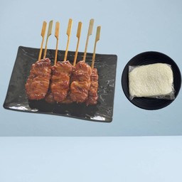 ไก่บาร์บีคิว 7 ไม้ ฟรีข้าวเหนียว 1 ห่อ