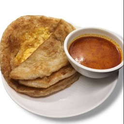 Roti Prata with Curry Sauce 马来煎饼 โรตีน้ำกะหรี่ไก่