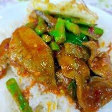 ข้าว ผัดพริกแกงตับ
