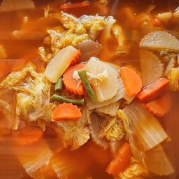 แกงส้มผักรวม มังสวิรัติ