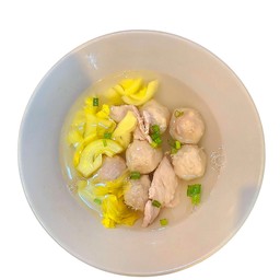 Salted Veg Pork Balls Tofu Soup. 咸菜猪丸豆腐汤