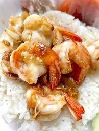 ข้าวกุ้งกระเทียมพริกไทย