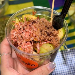 ยำรวมมิตรกะปิหวาน เพิ่มท้อปปิ้งกะปิแห้ง