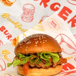 เบอร์เกอร์หมูพริกไทยดำ