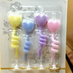 เทียนหัวใจคละสี ดอกละ25