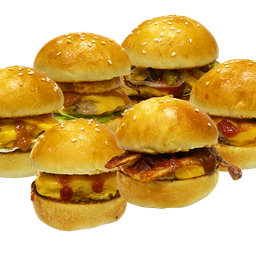เบอร์เกอร์มินิ ทั้งหมด 6 ชิ้น