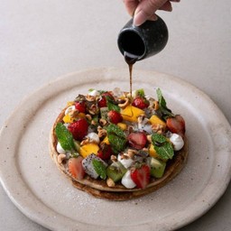 Coffee honey pancakes (V)