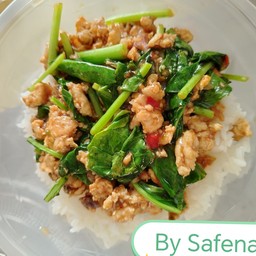 ข้าวคะน้าน้ำมันหอยไก่