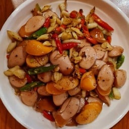 ไส้กรอกผัดพริกสด