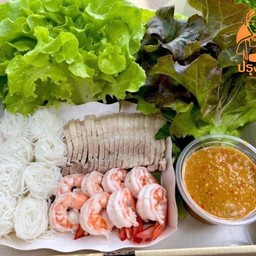 เมี่ยงหมูสามชั้น + กุ้ง (ชุดใหญ่)