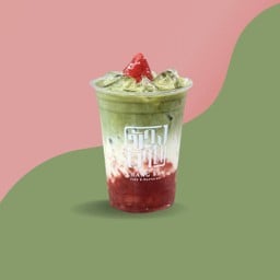 มัทฉะนมสตอเบอร์รี่