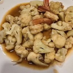 ดอกกะหล่ำผัดกุ้ง