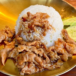 ข้าวราดหมูผัดน้ำมันหอย(ขายดีมาก)