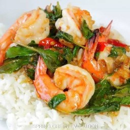 ข้าวกระเพรากุ้ง