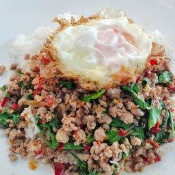 ข้าว-กะเพราหมูสับ