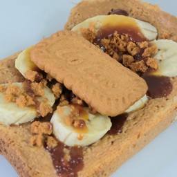 Baked Banana Biscoff Caramel