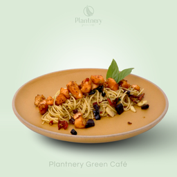 สปาเก็ตตี้แซลมอนผัดพริกกระเทียม