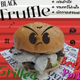 เบอร์เกอร์เนื้อ  ซอสทรัฟเฟิล (new)