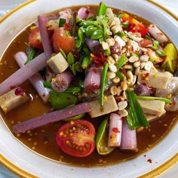 ตำไหลบัวหมูยอกุ้งสด