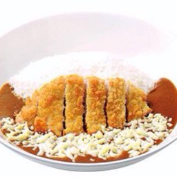 ข้าวแกงกะหรี่หมู/ไก่/ปลาทอด+ชีส จานเล็ก