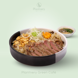 ข้าวผัดมันเนื้อออสเตรเลียสตริปลอยน์