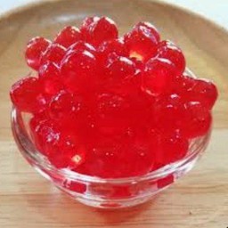 เยลลี่กลมสีแดง