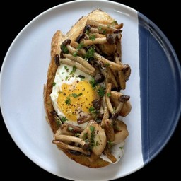 ไข่ดาวและเห็ดผัด ออนโทส